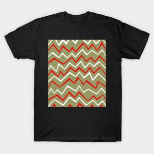 Zig Zag Khaki T-Shirt